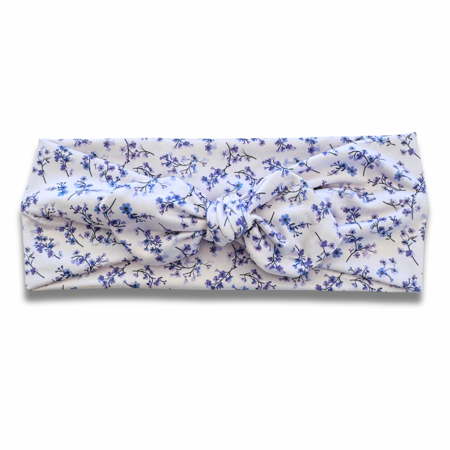 Mini Purple Flowers Sweetheart Headband (or removable tie option) Sewing Sweethearts Sweetheart with Removable Tie