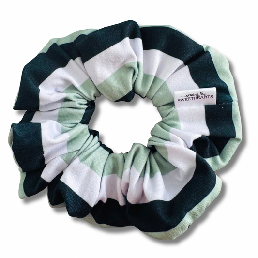 Sage Stripes Scrunchie Sewing Sweethearts
