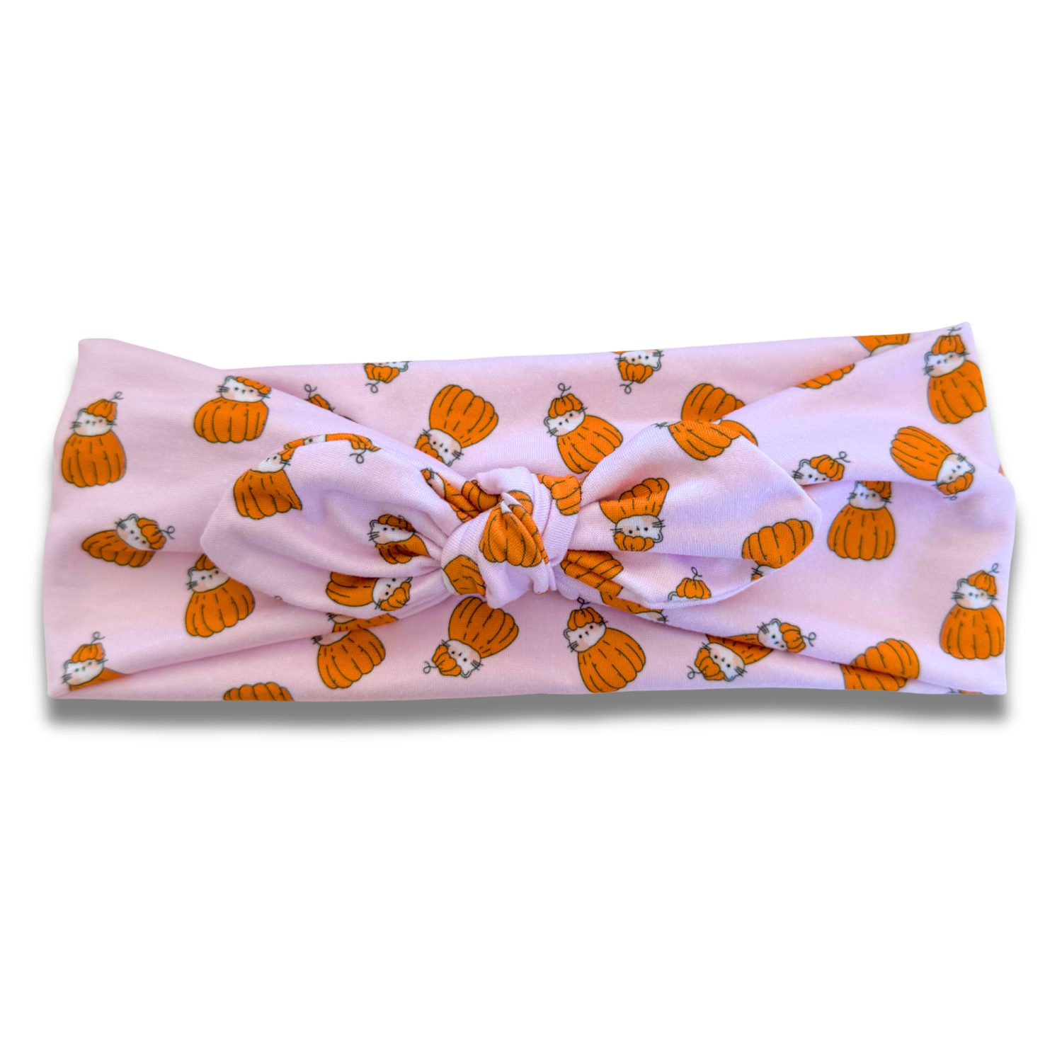 Pumpkin Cats Sweetheart Headband (or removable tie option) Sewing Sweethearts Sweetheart with Removable Tie