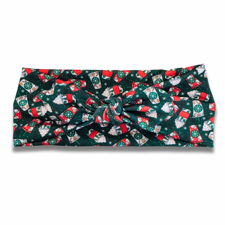 Festive Cups Sweetheart Headband (or removable tie option)