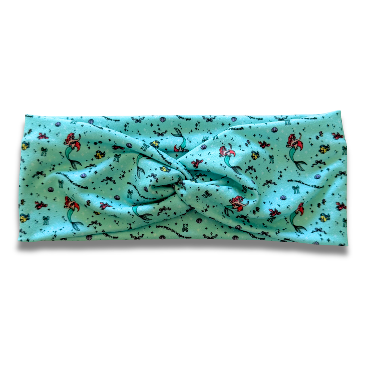 Mermaid Princess (2) Sweetheart Headband (or removable tie option) Sewing Sweethearts Sweetheart