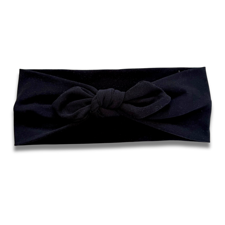 Black Sweetheart Headband (or removable tie option) Sewing Sweethearts Sweetheart with Removable Tie