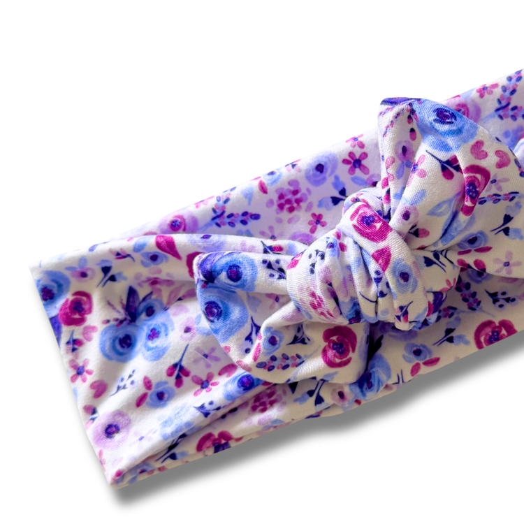 Violet Flowers Sweetie Headband Sewing Sweethearts