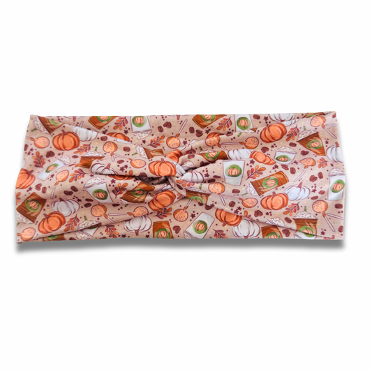 Pumpkins & Coffees Sweetheart Headband (or removable tie option) Sewing Sweethearts Sweetheart