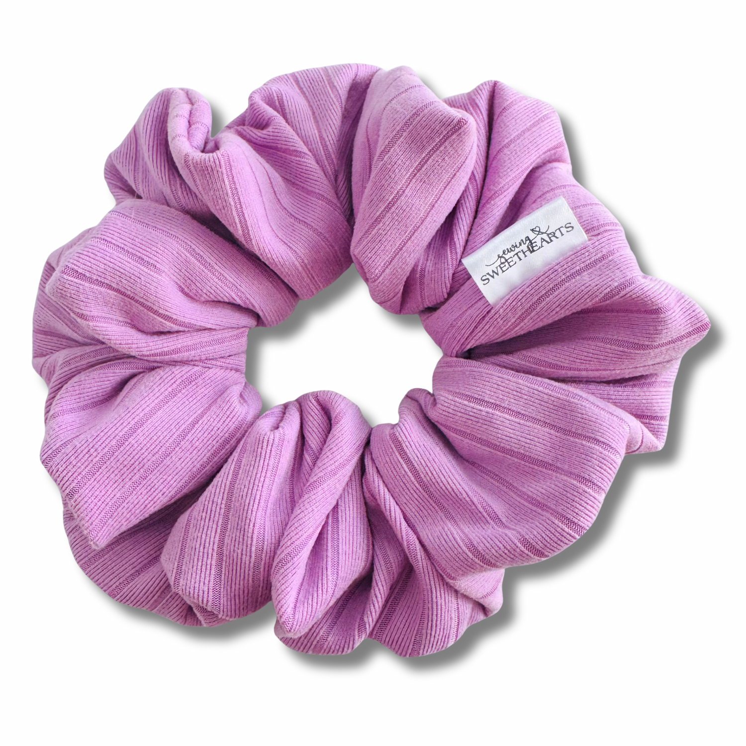 Light Purple Ribbed Scrunchie Sewing Sweethearts