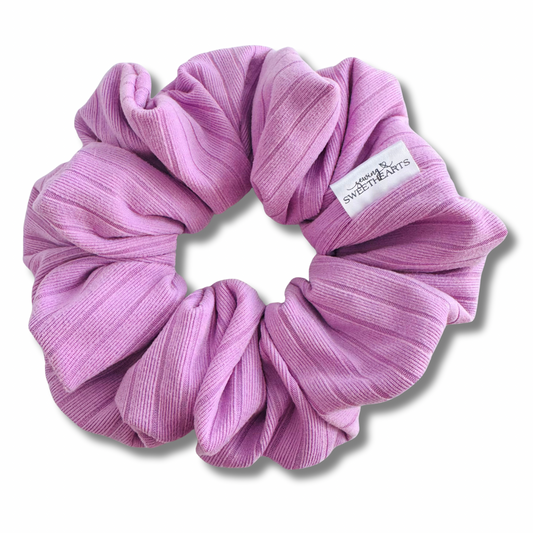 Light Purple Ribbed Scrunchie Sewing Sweethearts