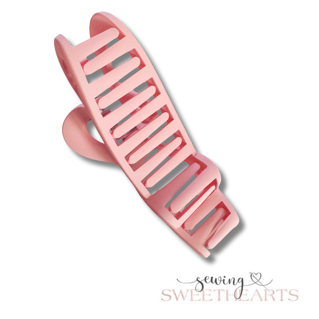 Large Heart Claw Clip Sewing Sweethearts Light pink