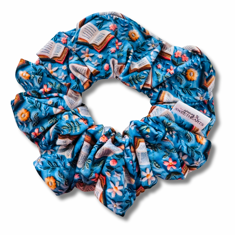 Embroidered Books Scrunchie Sewing Sweethearts
