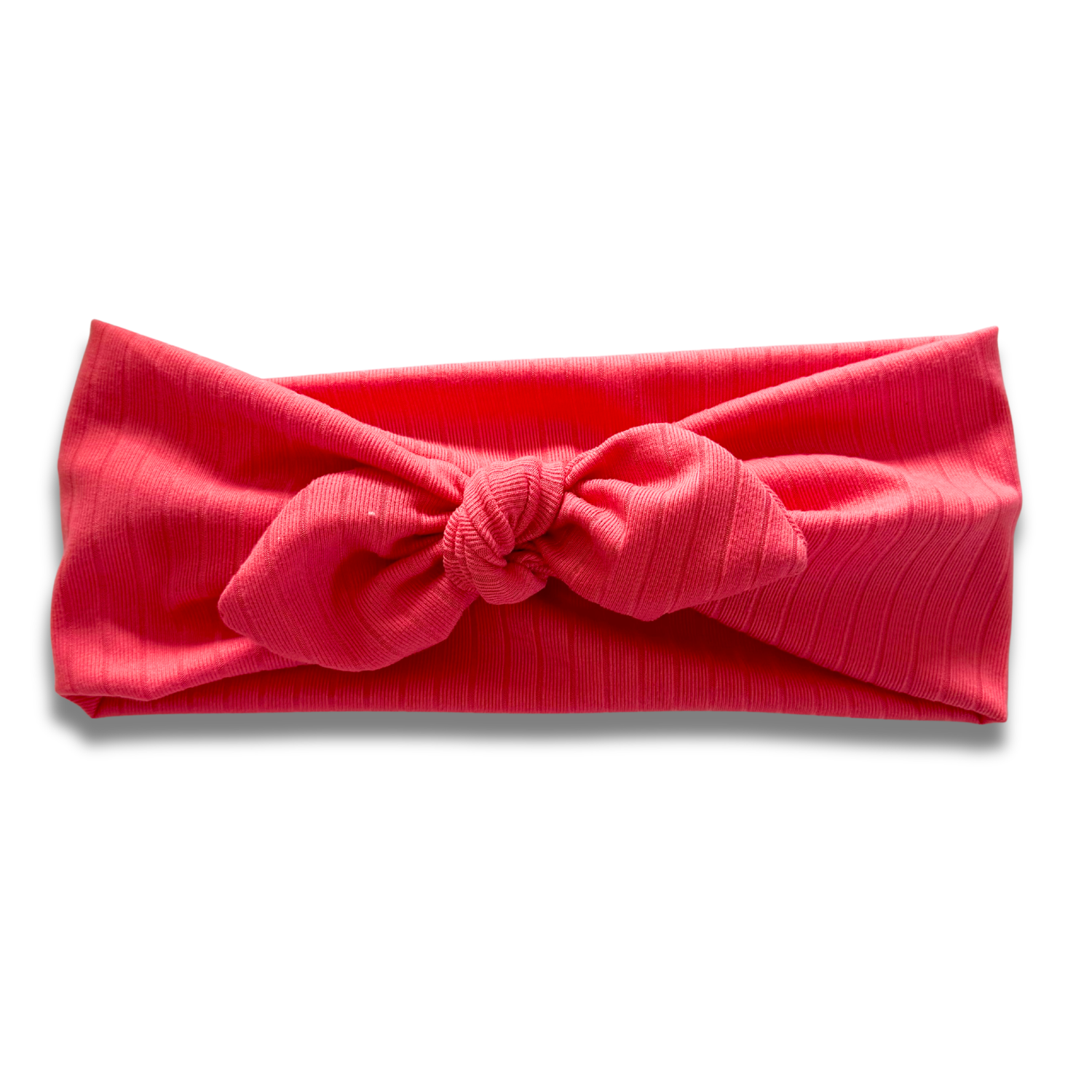 Coral Ribbed Sweetheart Headband (or removable tie option) Sewing Sweethearts Sweetheart with Removable Tie