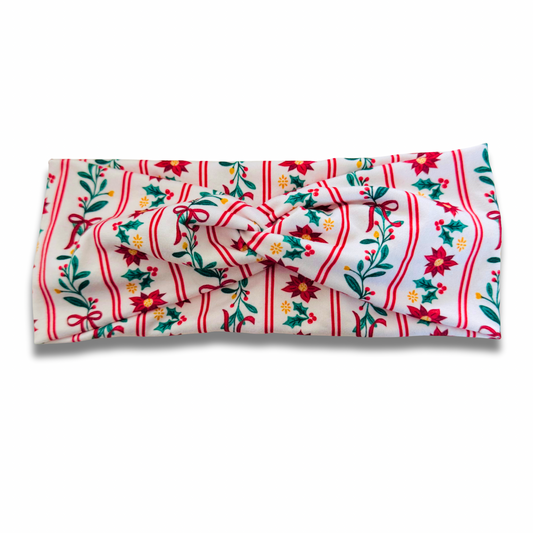 Deck the Halls Sweetheart Headband (or removable tie option)