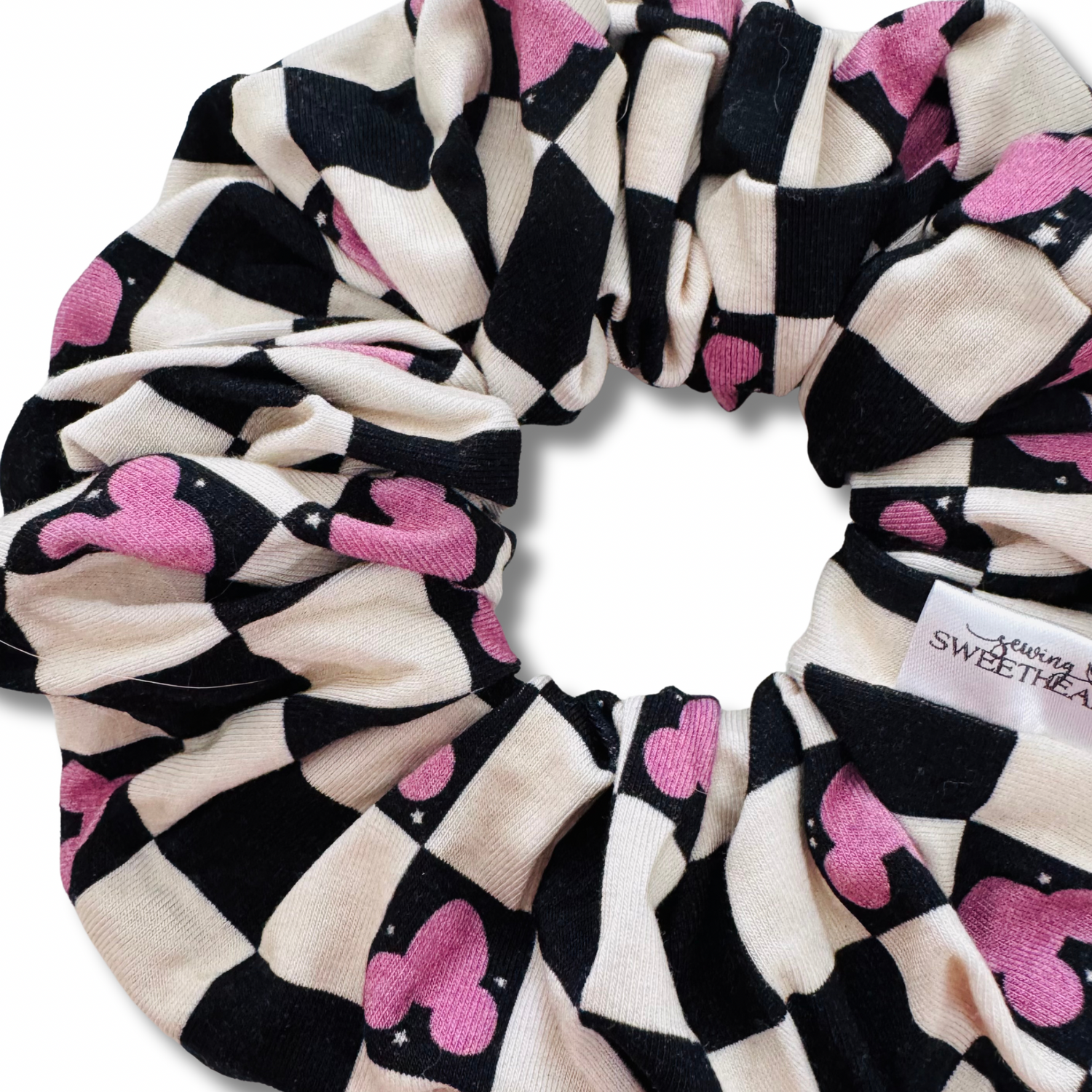 Checkered Mouse Scrunchie Sewing Sweethearts