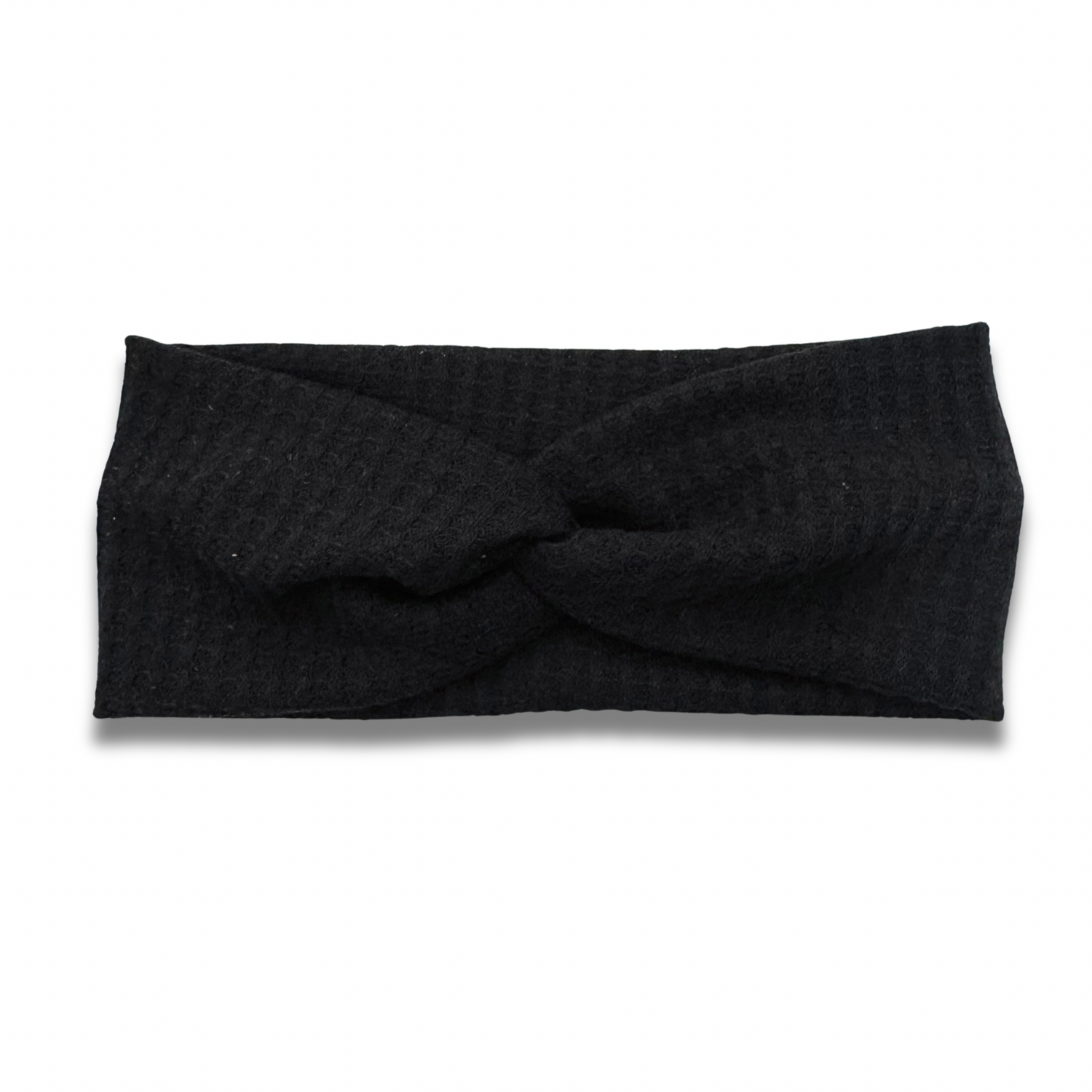 Black Waffle Knit Sweetheart Headband (or removable tie option) Sewing Sweethearts Sweetheart
