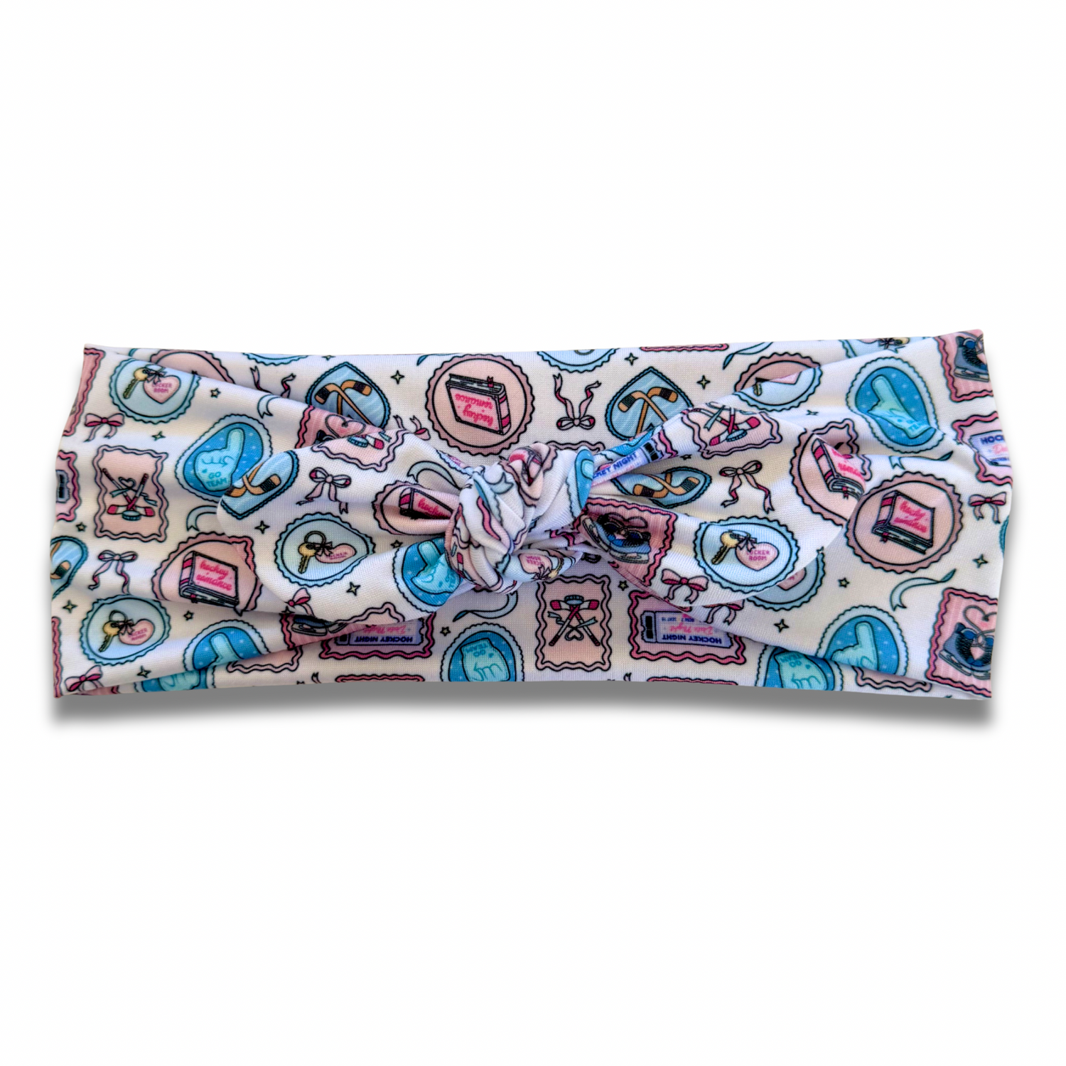 Hockey Romance (v.2) Sweetheart Headband (or removable tie option) Sewing Sweethearts Sweetheart with Removable Tie
