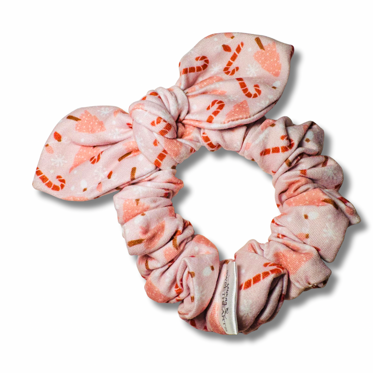 Candy Cane Forest Bow Scrunchie