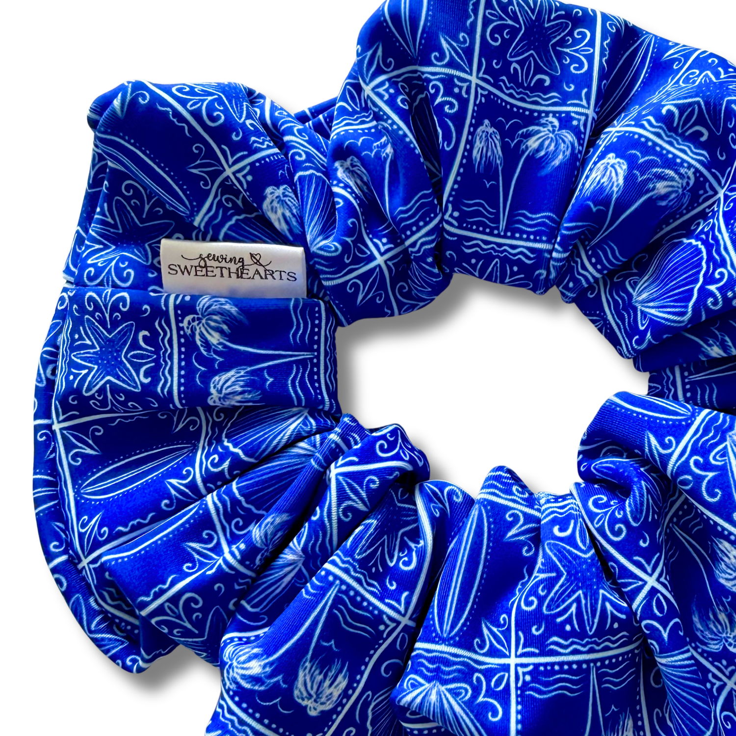 Mediterranean Summer Swim Scrunchie Sewing Sweethearts