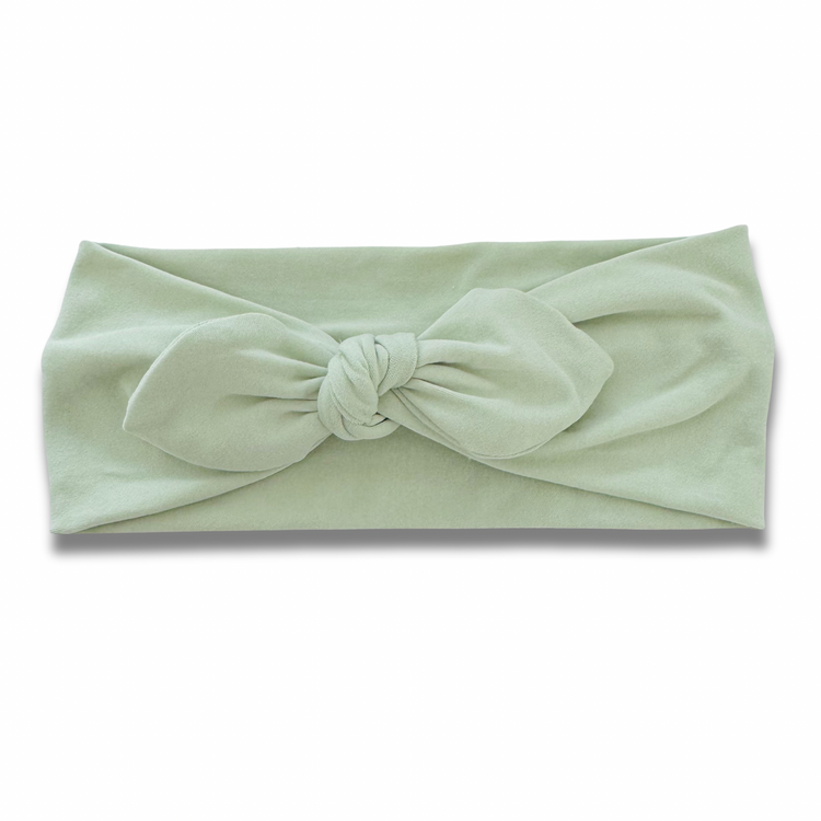 Light Sage Sweetheart Headband (or removable tie option) Sewing Sweethearts Sweetheart with Removable Tie