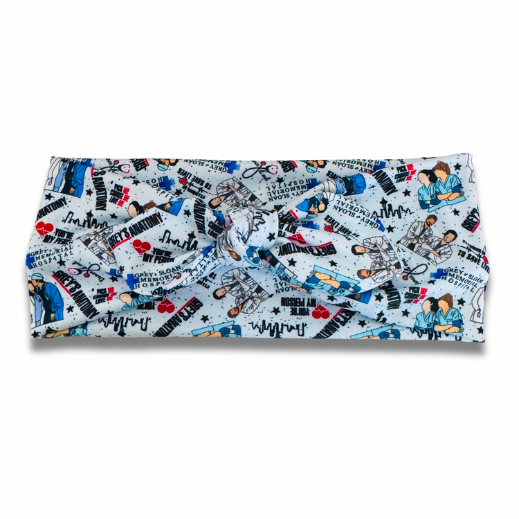 Greys Sweetheart Headband (or removable tie option)