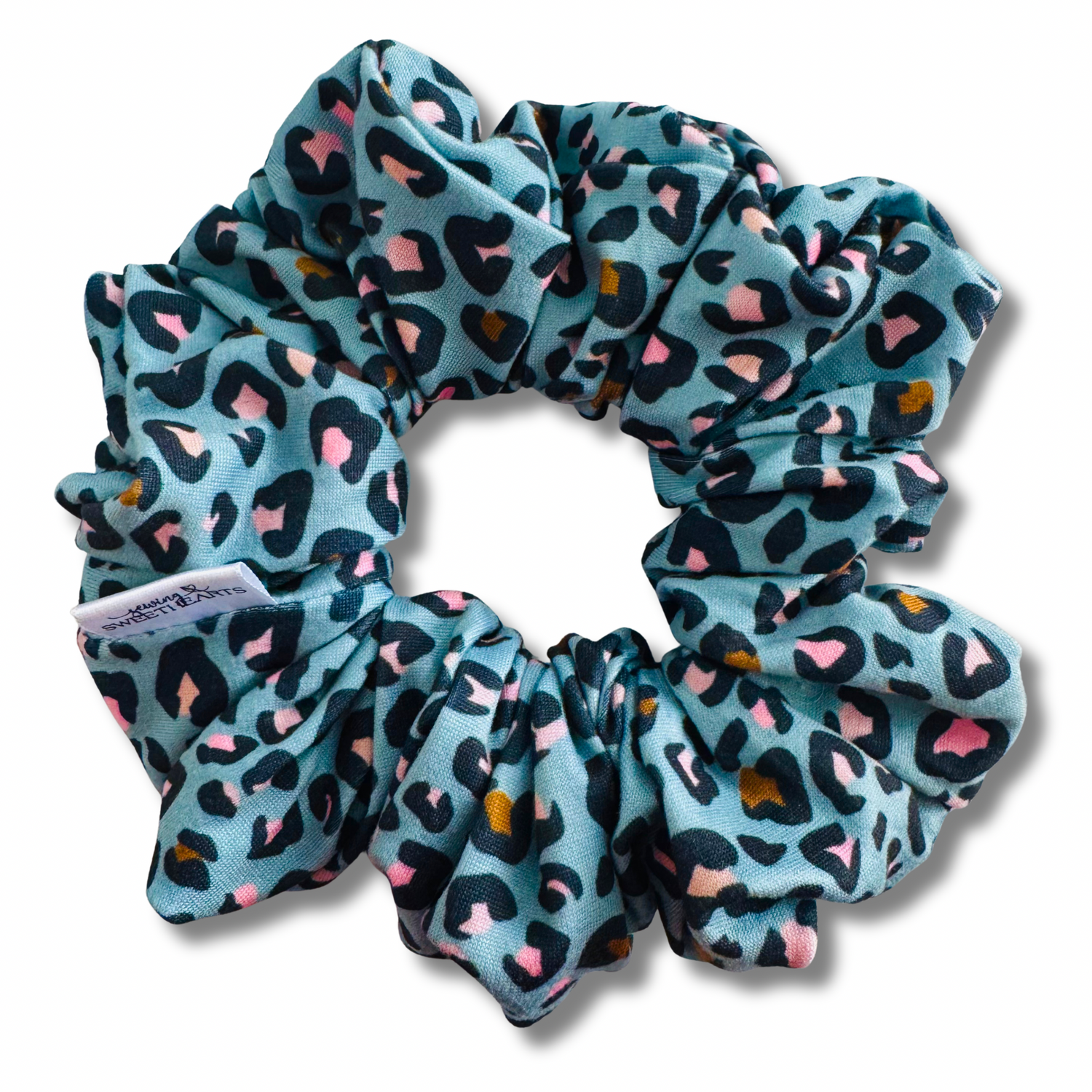 Sage Leopard Scrunchie Sewing Sweethearts