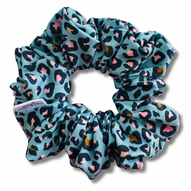 Sage Leopard Scrunchie Sewing Sweethearts