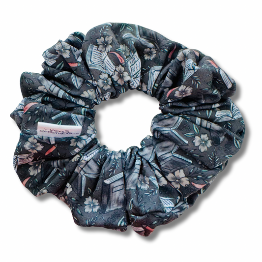 Greyscale Books Scrunchie Sewing Sweethearts