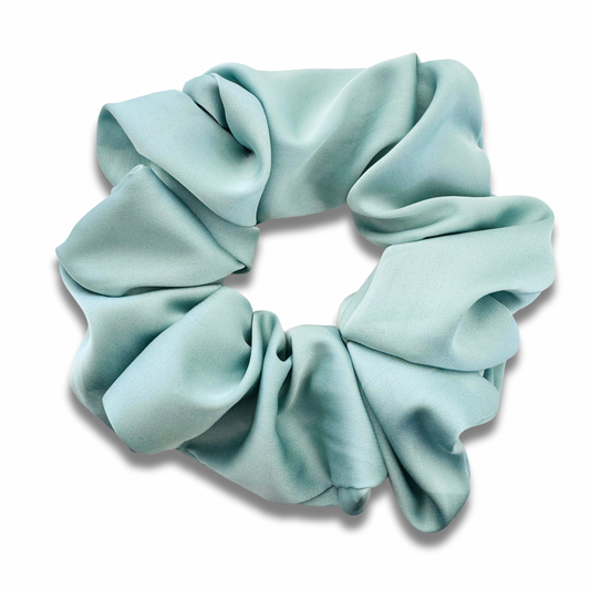 Minty Blue Satin Scrunchie Sewing Sweethearts