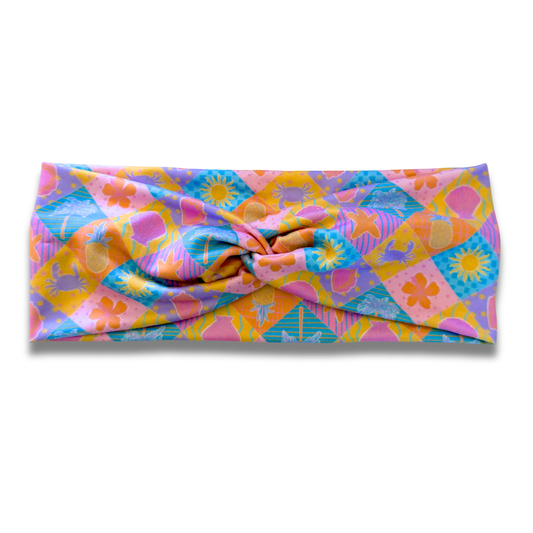 Summer is Beachy Sweetheart Headband (or removable tie option) Sewing Sweethearts Sweetheart