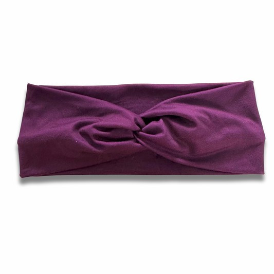 Dark Plum Sweetheart Headband (or removable tie option) Sewing Sweethearts Sweetheart