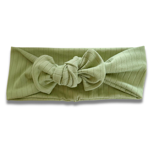 Sage Ribbed Sweetie Headband Sewing Sweethearts