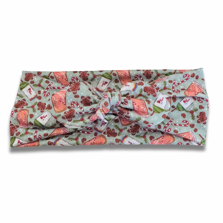 Christmas Cafe Sweetheart Headband (or removable tie option)
