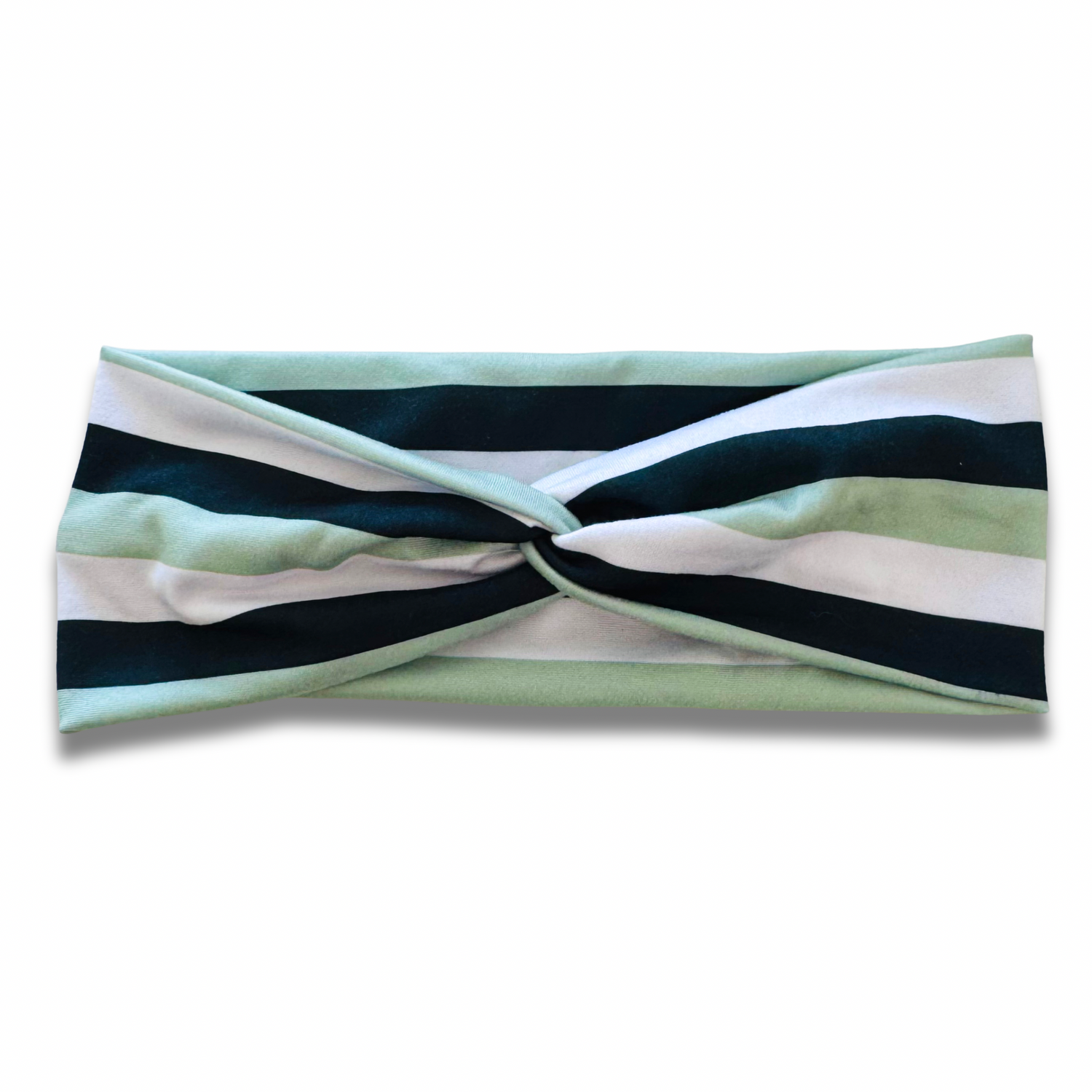Sage Stripes Sweetheart Headband (or removable tie option) Sewing Sweethearts Sweetheart