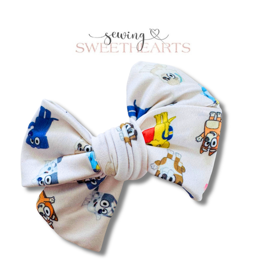 Blue Dog Bow Sewing Sweethearts