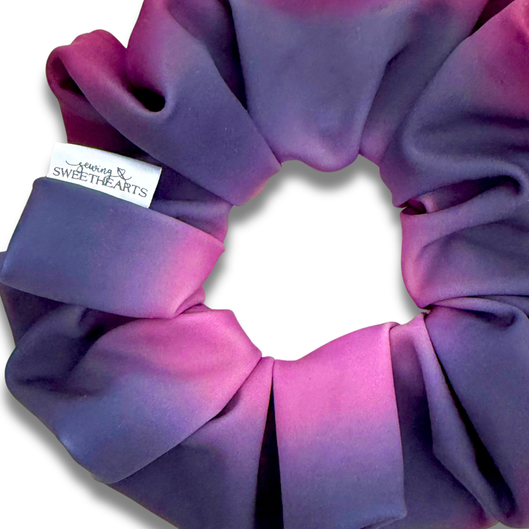 Violet Stripes Scrunchie Sewing Sweethearts