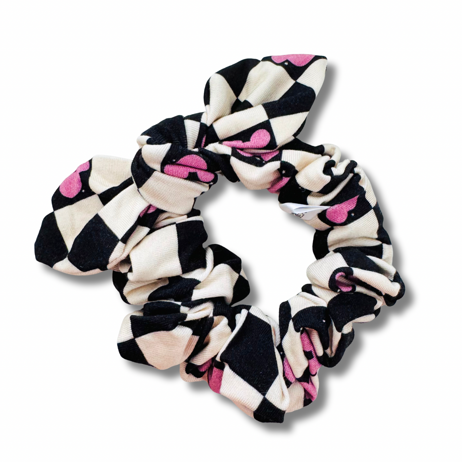 Checkered Mouse Bow Scrunchie Sewing Sweethearts