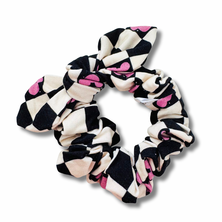 Checkered Mouse Bow Scrunchie Sewing Sweethearts