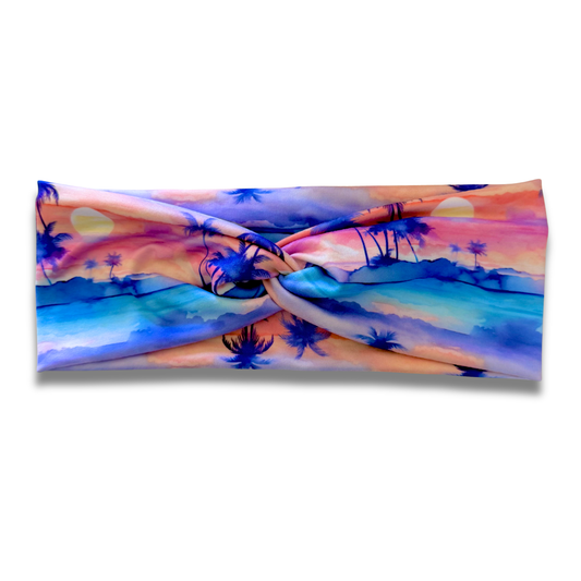 Palm Trees Sweetheart Headband (or removable tie option) Sewing Sweethearts Sweetheart