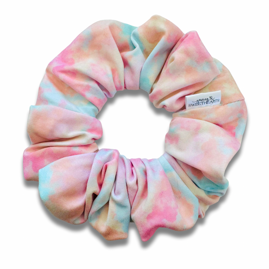 Pastel Tie Dye Scrunchie Sewing Sweethearts