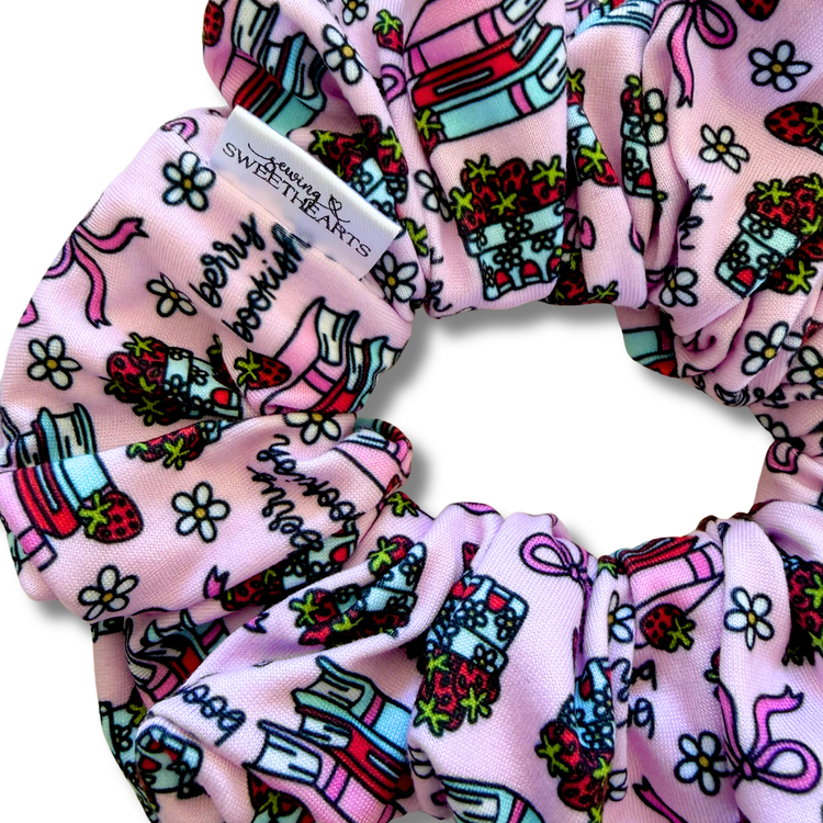 Berry Bookish Scrunchie Sewing Sweethearts