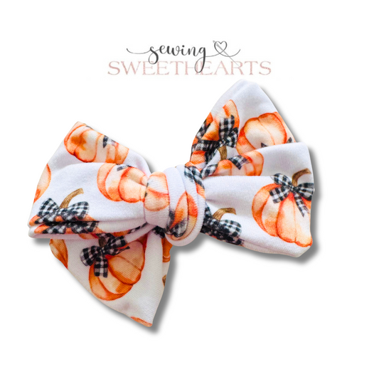 Pumpkin Bows Bow Sewing Sweethearts