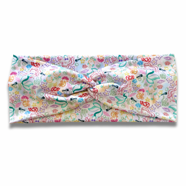 Mermaid Princess Outline Sweetheart Headband (or removable tie option) Sewing Sweethearts Sweetheart