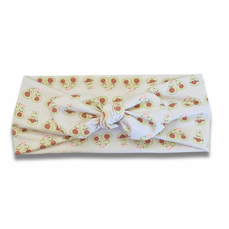 Avocado Love Sweetheart Headband (or removable tie option) Sewing Sweethearts Sweetheart with Removable Tie