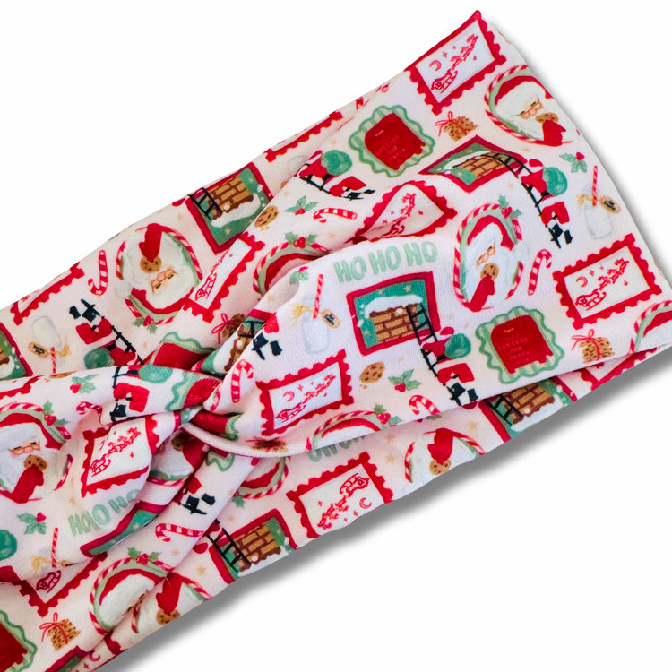 Santa Claus is Coming to Town Sweetheart Headband (or removable tie option)