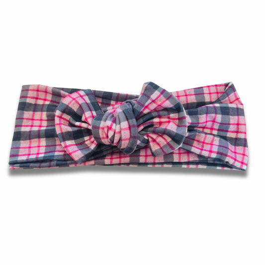 Pretty in Pink Plaid Sweetie Headband Sewing Sweethearts