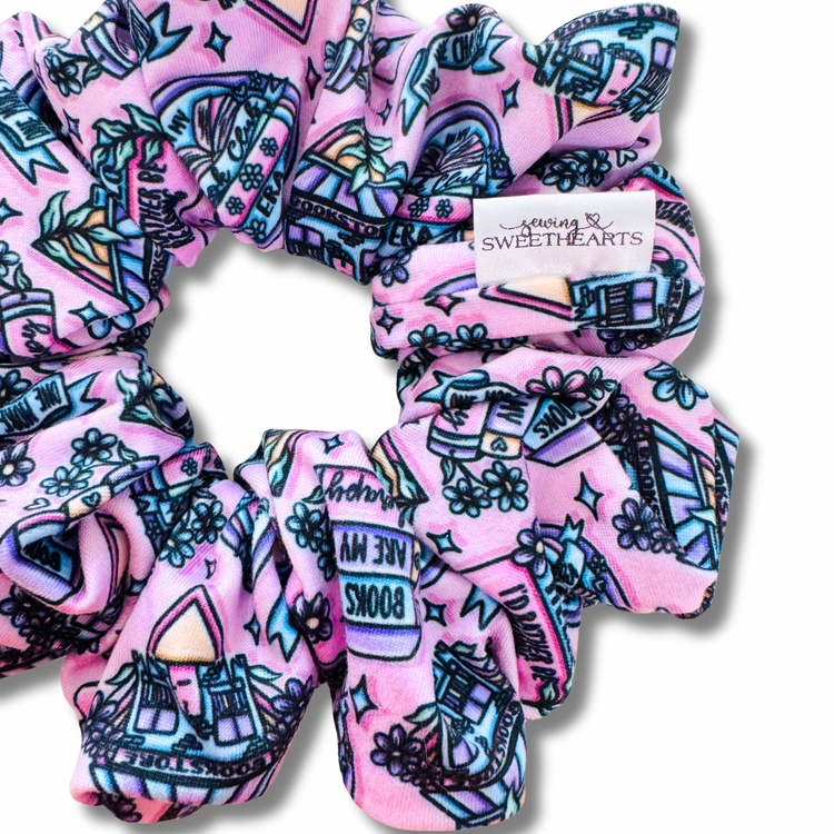 Books Are My Therapy Scrunchie Sewing Sweethearts