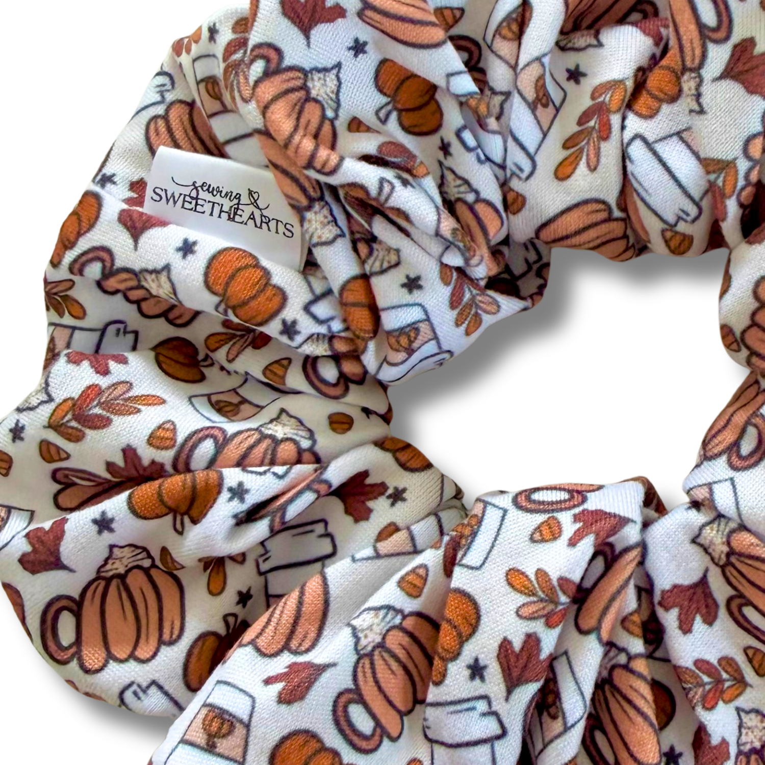 Pumpkin Lattes Scrunchie Sewing Sweethearts