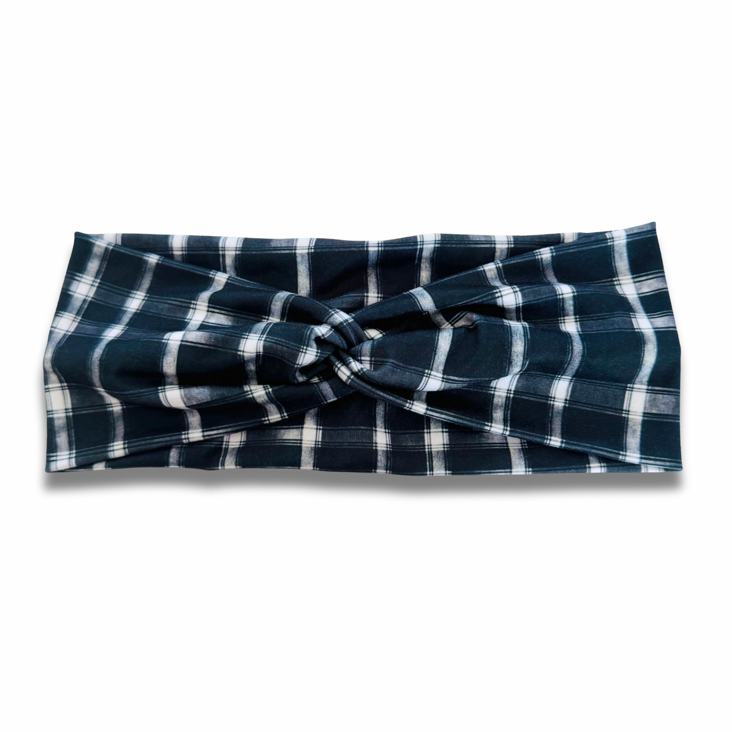 Black Plaid Sweetheart Headband (or removable tie option) Sewing Sweethearts Sweetheart