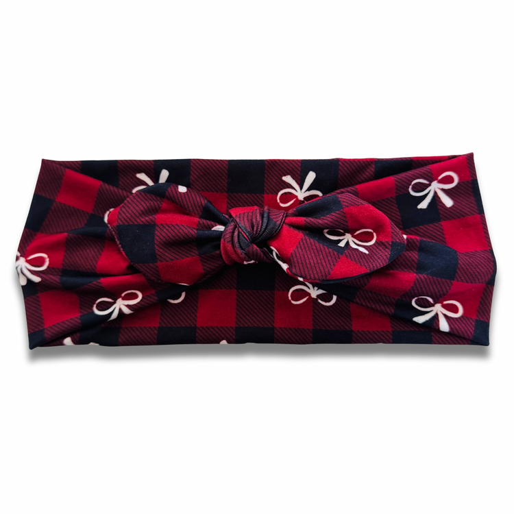 Holiday Bows Sweetheart Headband (or removable tie option)