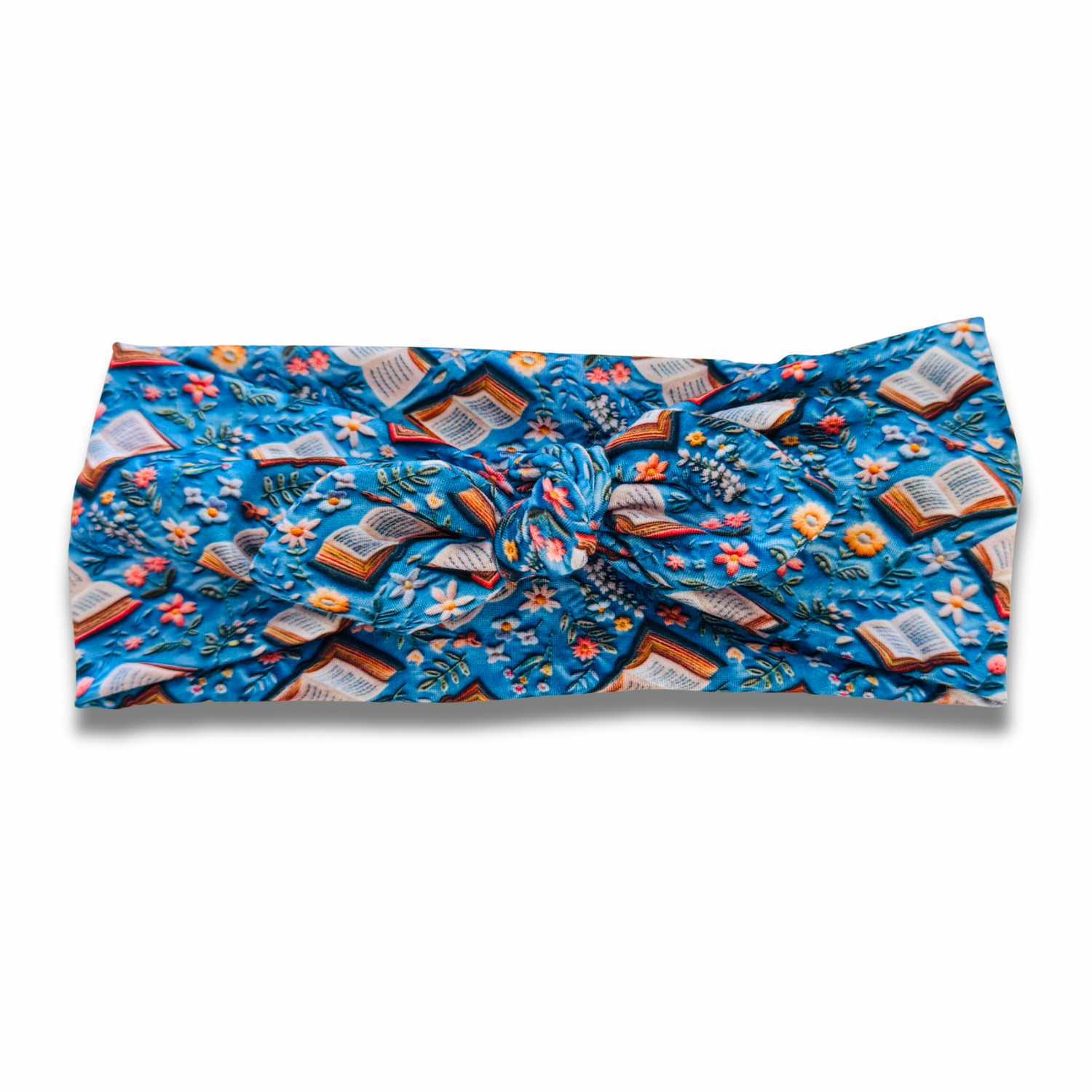 Embroidered Books Sweetheart Headband (or removable tie option) Sewing Sweethearts Sweetheart with Removable Tie