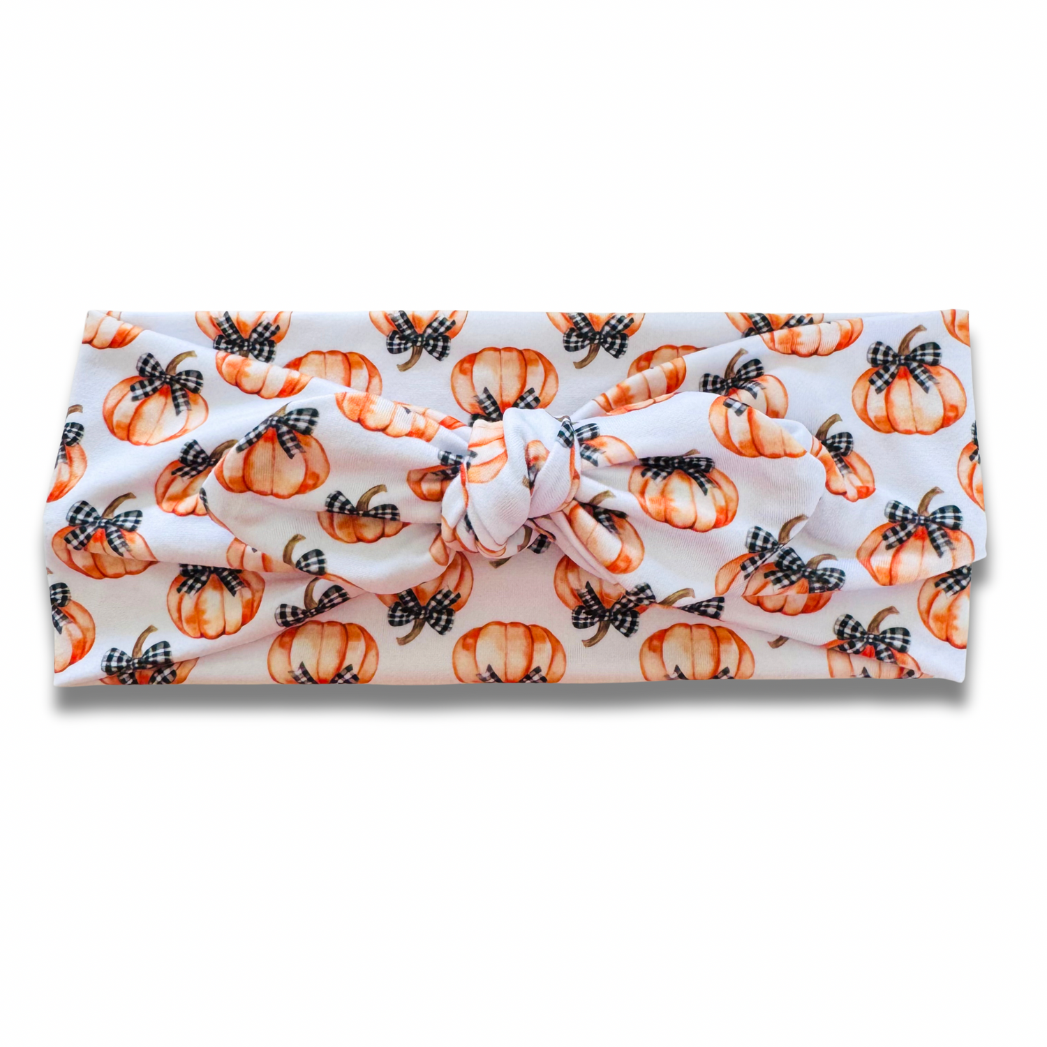 Pumpkin Bows Sweetheart Headband (or removable tie option) Sewing Sweethearts Sweetheart with Removable Tie