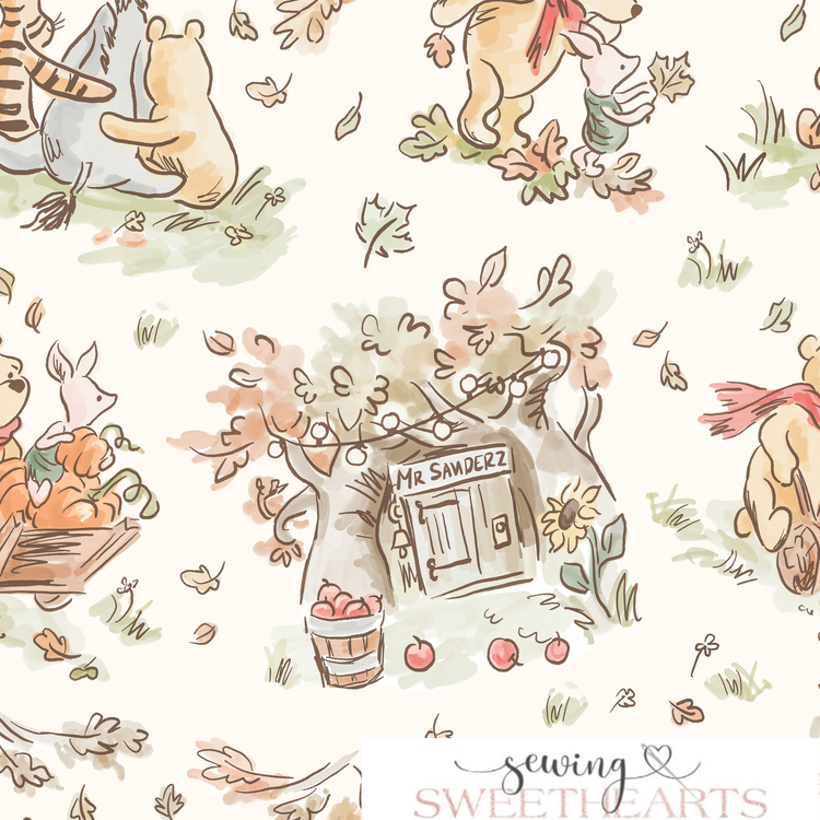 Fall Bear Minky Blanket PREORDER (~4 weeks before shipping)