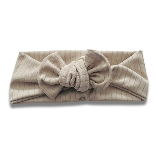 Dusty Taupe Ribbed Sweetie Headband Sewing Sweethearts